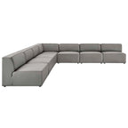 Mingle veganes Leder, 7-teiliges Ecksofa-Set