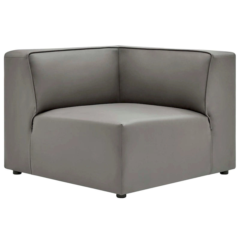 Mingle veganes Leder, 7-teiliges Ecksofa-Set