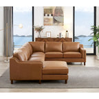 Hydeline Bella Ecksofa aus Narbenleder mit Chaiselongue, linksseitig
