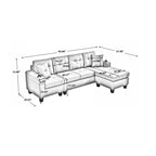 Schnittsofa-Wohnzimmer mit L-förmigem Chaiselongue und Getränkehalter