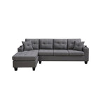 Schnittsofa-Wohnzimmer mit L-förmigem Chaiselongue und Getränkehalter