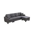 Schnittsofa-Wohnzimmer mit L-förmigem Chaiselongue und Getränkehalter