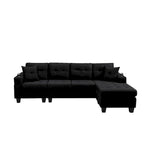 Schnittsofa-Wohnzimmer mit L-förmigem Chaiselongue und Getränkehalter