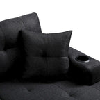 Schnittsofa-Wohnzimmer mit L-förmigem Chaiselongue und Getränkehalter