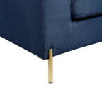 L-förmiges 3-Sitzer-Samtsofa mit Relaxfunktion