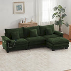 Modulares Sektionalsofa-Set, umwandelbares Schlafsofa mit Recamiere für Wohnungen