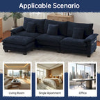 Modulares Sektionalsofa-Set, umwandelbares Schlafsofa mit Recamiere für Wohnungen