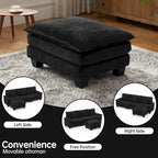 Modulares Sektionalsofa-Set, umwandelbares Schlafsofa mit Recamiere für Wohnungen