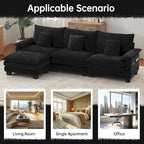 Modulares Sektionalsofa-Set, umwandelbares Schlafsofa mit Recamiere für Wohnungen
