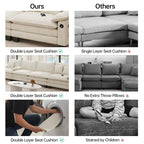 Modulares Sektionalsofa-Set, umwandelbares Schlafsofa mit Recamiere für Wohnungen