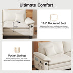 Modulares Sektionalsofa-Set, umwandelbares Schlafsofa mit Recamiere für Wohnungen