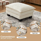 Modulares Sektionalsofa-Set, umwandelbares Schlafsofa mit Recamiere für Wohnungen