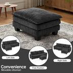 Modulares Sektionalsofa-Set, umwandelbares Schlafsofa mit Recamiere für Wohnungen