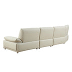 Gebogene Sektionscouch aus Leder für das Wohnzimmer, gepolstertes 4-Sitzer-Sofa-Set