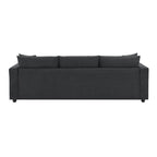 Modernes Sektionalsofa, L-förmige Couchgarnitur mit 2 kostenlosen Kissen, 4-Sitzer-Couchgarnitur aus Polyestergewebe mit umwandelbarem Ottoman