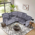 93 Breite Polyester/Wildleder 5-teiliges manuelles Relaxsofa-Schnittsofa