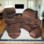 93 Breite Polyester/Wildleder 5-teiliges manuelles Relaxsofa-Schnittsofa
