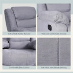 93 Breite Polyester/Wildleder 5-teiliges manuelles Relaxsofa-Schnittsofa