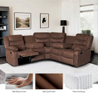 93 Breite Polyester/Wildleder 5-teiliges manuelles Relaxsofa-Schnittsofa