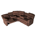 93 Breite Polyester/Wildleder 5-teiliges manuelles Relaxsofa-Schnittsofa