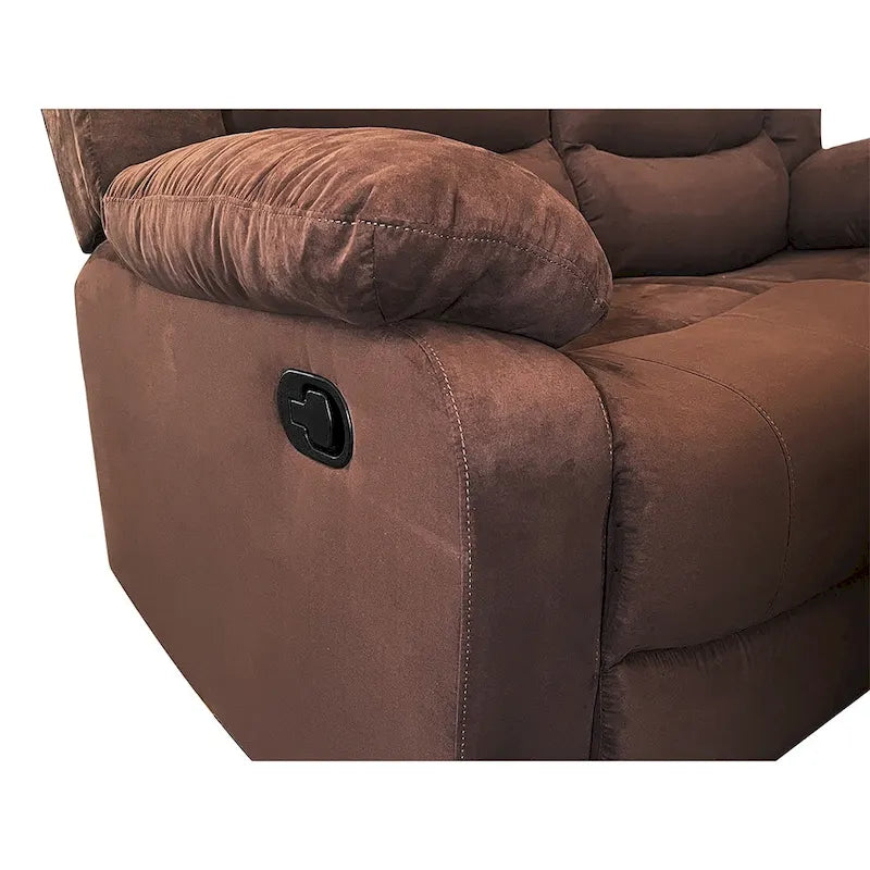 93 Breite Polyester/Wildleder 5-teiliges manuelles Relaxsofa-Schnittsofa