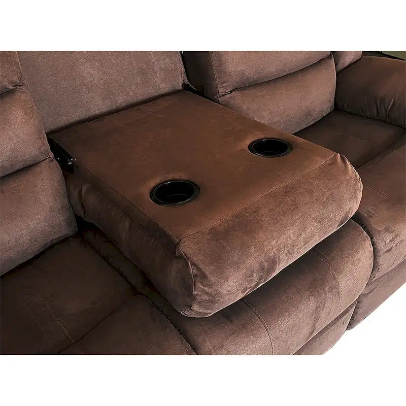 93 Breite Polyester/Wildleder 5-teiliges manuelles Relaxsofa-Schnittsofa