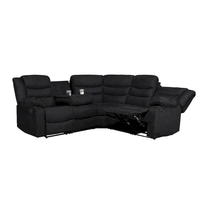93 Breite Polyester/Wildleder 5-teiliges manuelles Relaxsofa-Schnittsofa