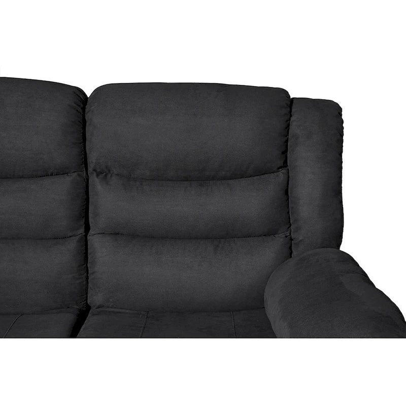 93 Breite Polyester/Wildleder 5-teiliges manuelles Relaxsofa-Schnittsofa
