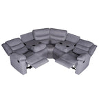 93 Breite Polyester/Wildleder 5-teiliges manuelles Relaxsofa-Schnittsofa