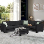Modernes Sektionalsofa mit Ottomane, modular, geräumig
