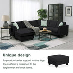 Modernes Sektionalsofa mit Ottomane, modular, geräumig