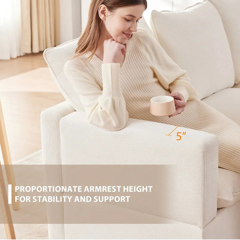 Modernes 6-Sitzer Freikombinations-U-förmiges Modulares Sofa, Sektionscouch-Set mit 2 Kissen