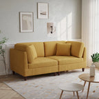 Kord-Modulsofa-Set mit Kissen
