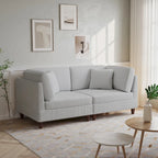 Kord-Modulsofa-Set mit Kissen