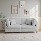 Kord-Modulsofa-Set mit Kissen