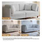 Kord-Modulsofa-Set mit Kissen