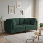 Kord-Modulsofa-Set mit Kissen