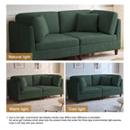 Kord-Modulsofa-Set mit Kissen