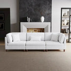 Kord-Modulsofa-Set mit Kissen