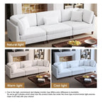 Kord-Modulsofa-Set mit Kissen