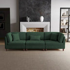 Kord-Modulsofa-Set mit Kissen