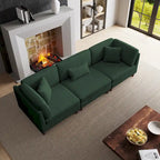 Kord-Modulsofa-Set mit Kissen