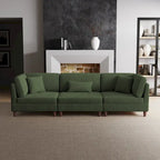 Kord-Modulsofa-Set mit Kissen