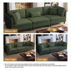 Kord-Modulsofa-Set mit Kissen