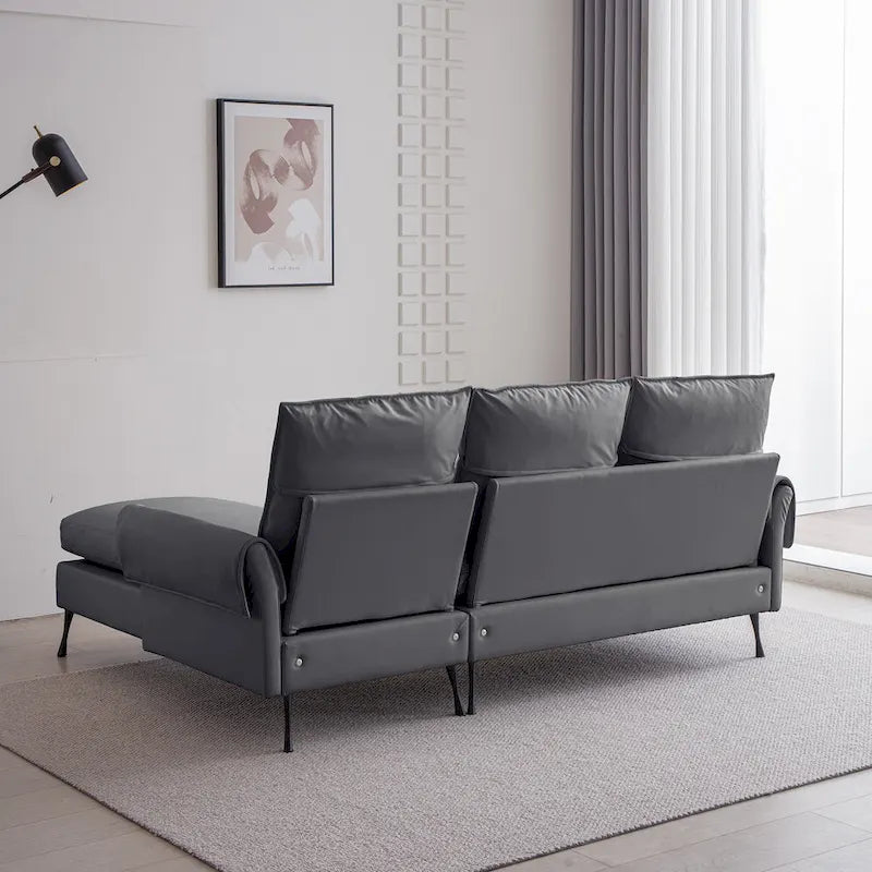 Modernes L-förmiges Schlafsofa mit umkehrbarer Recamiere