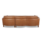 Hydeline Maui Ecksofa mit Feder-, Memory-Schaum- und Federkernpolsterung aus genarbtem Leder