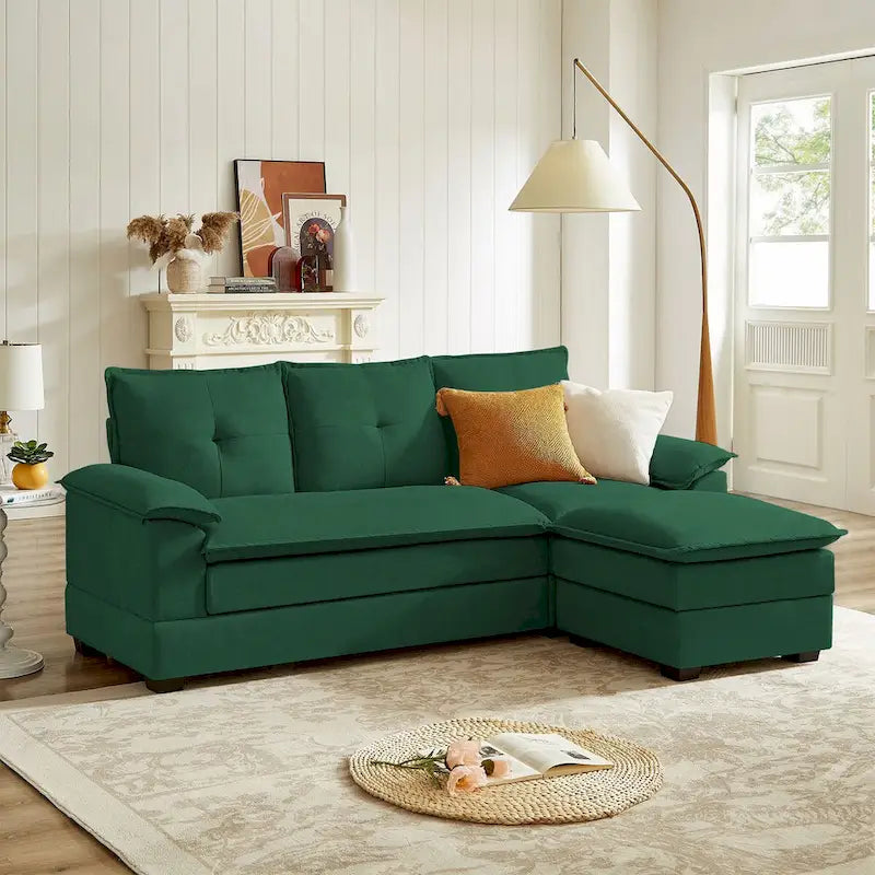 L-förmiges Sektionalsofa mit wolkenähnlichen Sitzen – 209 cm – Perfekt für das Wohnzimmer