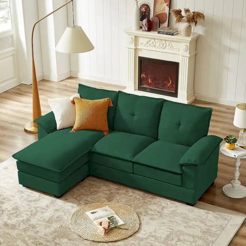 L-förmiges Sektionalsofa mit wolkenähnlichen Sitzen – 209 cm – Perfekt für das Wohnzimmer