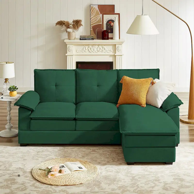 L-förmiges Sektionalsofa mit wolkenähnlichen Sitzen – 209 cm – Perfekt für das Wohnzimmer