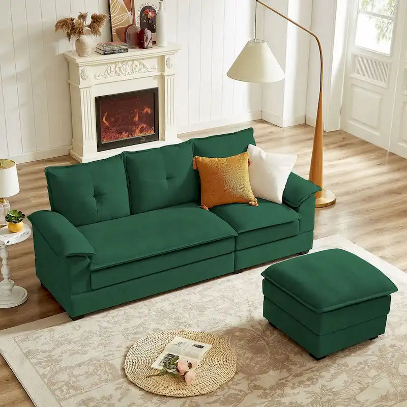 L-förmiges Sektionalsofa mit wolkenähnlichen Sitzen – 209 cm – Perfekt für das Wohnzimmer